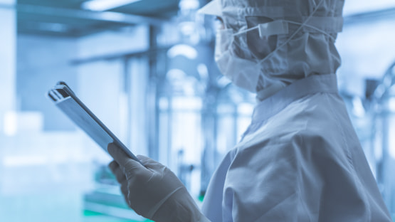 検査をする様子