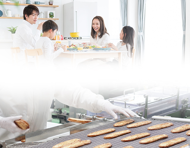 食品工場の衛生管理は洗浄・消毒のプロ集団におまかせください。 Cleanliness & Sanitation